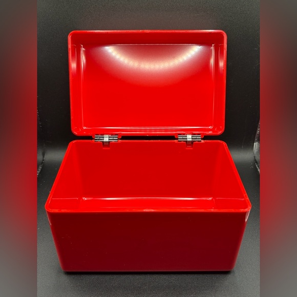 Interdesign Vintage MCM Red Hinged Storage Box, Jewelry Box, Keepsake Box, USA - Picture 4 of 15